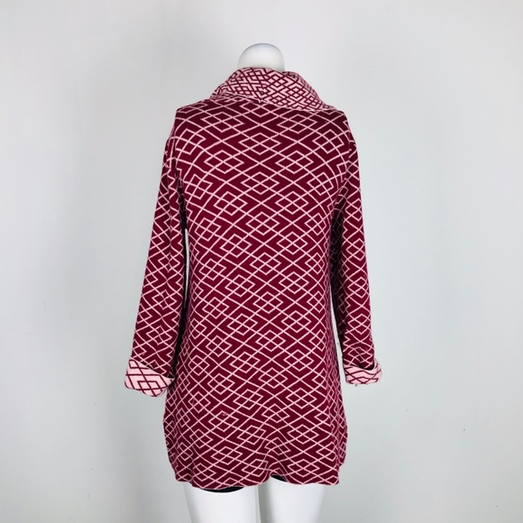 MOTH Red Geometric Printed Cowl Neck Sweater Tunic - Picture 6 of 7